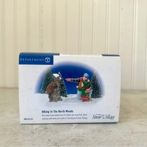 Dept 56 Snow Village Hiking in the North Woods 55133 Dad Son Wildlife Accessory